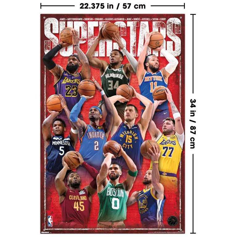 NBA League - Superstars 25 Wall Poster with Push Pins, 22.375
