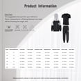 thumbnail image 4 of TiaoBug 3 Piece Kids Boys Tracksuit Long Sleeve Full-Zip Hoodie Jackets Sweatpants T-shirt Set White&Gray 9-10, 4 of 4