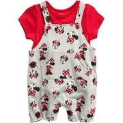 Disney Girls' Minnie Mouse 2 Piece Shortall Set (Baby Girls)