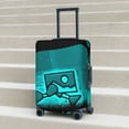 thumbnail image 2 of Lsque Geometry Dash Printed Luggage Cover, Travel Luggage Protector,Scratch and Dirt Resistant, Fits 18-32 Inch Luggage - Small, 2 of 9