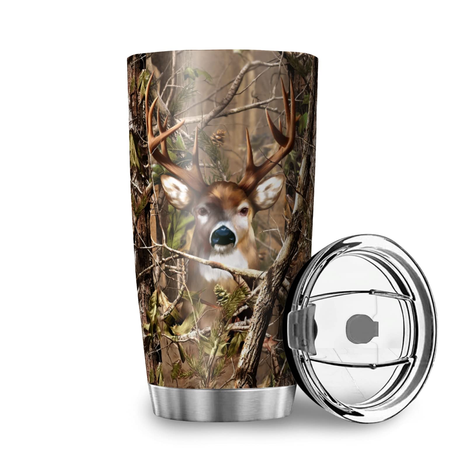 Camouflage Stainless Tumbler for Men Deer Hunting Tumbler 