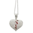thumbnail image 2 of Gargantilla de collar con colgante de cadena de de imitación de cristal de nupcial de moda para mujer Plata, 2 of 9