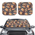thumbnail image 2 of Naloa Turtles and Sea Plants 2 Piece Foldable Car Sun Shades, Car Windshield Sunshade, Front Window Sunshade for Car, Truck, SUV - Small, 2 of 7