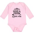 thumbnail image 3 of Inktastic Mimi and Papaw Love Me Boys or Girls Long Sleeve Baby Bodysuit, 3 of 5