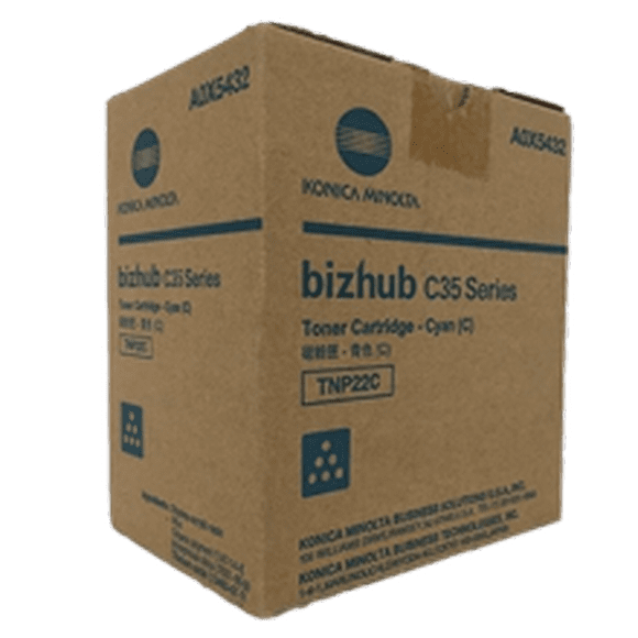 ~Brand New Original KONICA MINOLTA A0X5432 (TNP22C) Laser Toner Cartridge Cyan for Konica Minolta Bizhub C35
