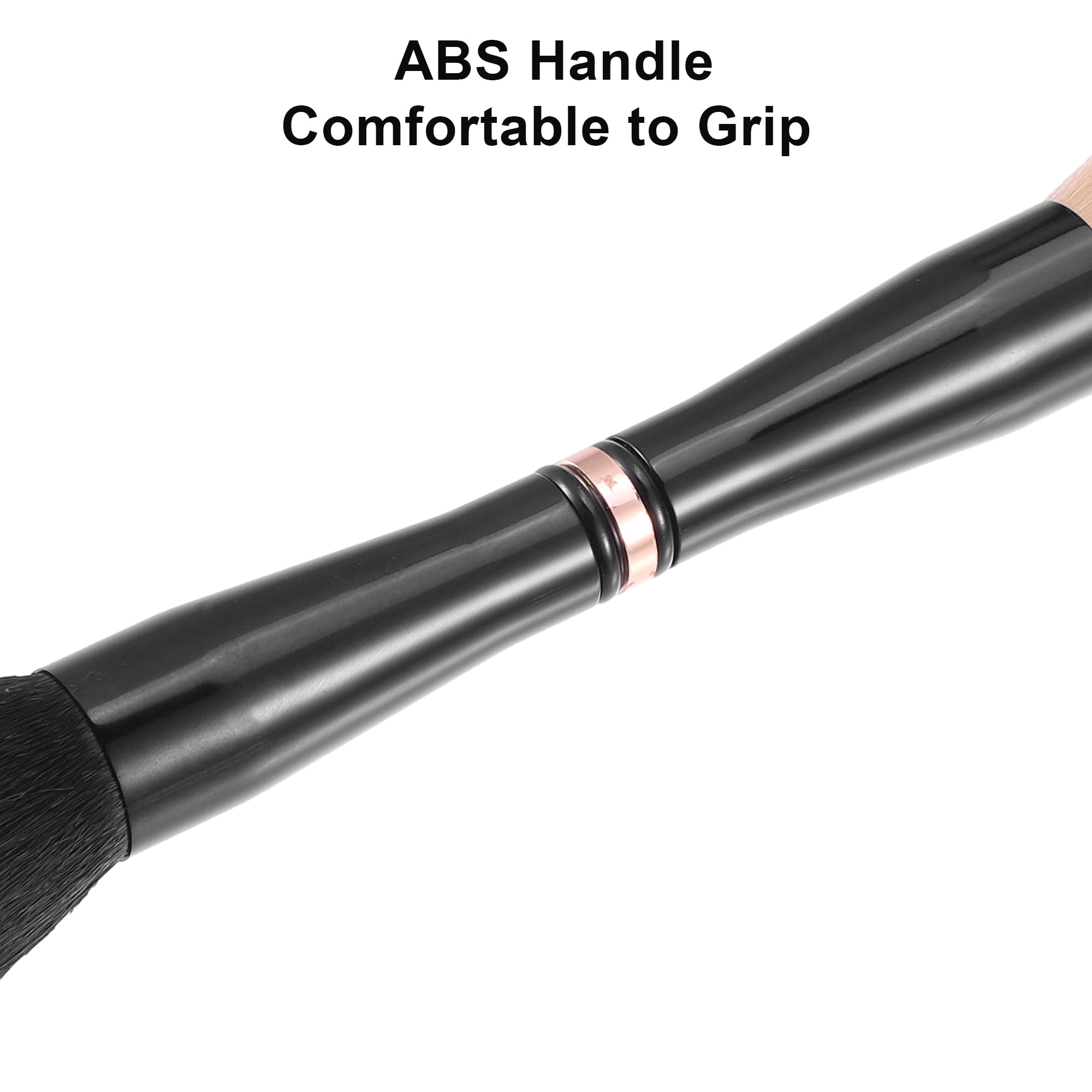 Unique Bargains 4 in 1 Makeup Brush Set Slant Foundation Eyeshadow Concealer Black