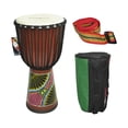 thumbnail image 3 of Camwood Tambor africano de madera de 12 pulgadas Djembe Bongo Congo Tambor de mano Percusión Instrum Abanopi Tambor Africano, 3 of 6