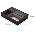 thumbnail image 4 of PU Leather Desktop Stationery Storage Box, Fashionable Appearance for Office, Home. Partition Design for Phone, Eyeglasses,  with Space Saving Accessory, 4 of 8