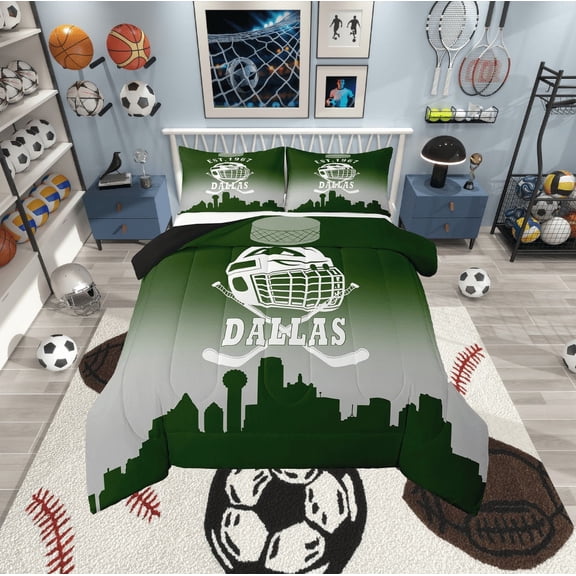 Erosebridal Eat Sleep Comforter Sets Twin Size, American Football Comforters & Duvets, Sports Lover Reversible Duvet Insert, Breathable Room Decor, 2 Pieces