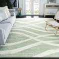 thumbnail image 2 of SAFAVIEH Adirondack Collection ADR125X Modern Wave Distressed Non-Shedding Living Room Bedroom Dining Home Office Area Rug, 8' x 10', Sage / Cream, 2 of 4