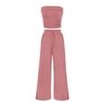 thumbnail image 1 of Conjunto de Dos Piezas PRETTYGARDEN Top Corto Acanalado y Pantalones Anchos XS, 1 of 6