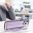 thumbnail image 4 of Nalacover Wallet Case for iPhone 13 Pro Max, Business PU Leather Unique Design Wristband Kickstand Credit Card Holder Slots Shockproof Scratch Resistant Phone Case for iPhone 13 Pro Max,Purple, 4 of 6