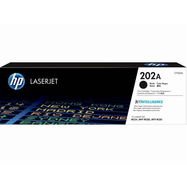 Cartucho de tóner HP 202A, Color Negro, Laserjet Original CF500A . HP CF500A