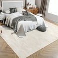 thumbnail image 2 of Hasoo Area Rug 6' x 9' Rug for Living Room Solid Texture Indoor Washable Carpet, Beige, 2 of 6