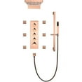 thumbnail image 2 of Grolta Rose Gold 22" Rainfall Waterfall Thermostatic Shower Faucet System w/ Jets, Sprayer, Slide Bar - Rose Gold, 2 of 4