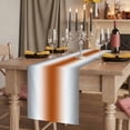 thumbnail image 2 of Gray Orange Table Runner 120 Inches Long, Modern Gradient Geometric Cotton Linen Table Runners Dresser Scarves, Decorative Fabric Tabletop Scarf Furniture Cover for Home Dinner Party 13"x120", 2 of 8