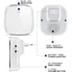 thumbnail image 1 of Timbre Inalámbrico, Timbre Inalámbrico para Exteriores Resistente al Agua hasta 300 Metros de Alcance, Kit de Timbre con LED y 36 Melodías a 4 Niveles de Volumen para Hogar, Oficina, Hotel-1 Transmisor y 2 Receptores Blanco ZefeiWu 8390615876575, 1 of 1