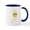 White/Navy Inside, variant on CafePress - Wishing Happy Easter Mugs - 11 oz Ceramic Mug - Novelty Coffee Tea Cup