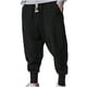 thumbnail image 2 of Pantalones largos para hombre, moda de verano, lisos, informales, con cintura elástica y bolsillos, 2 of 4