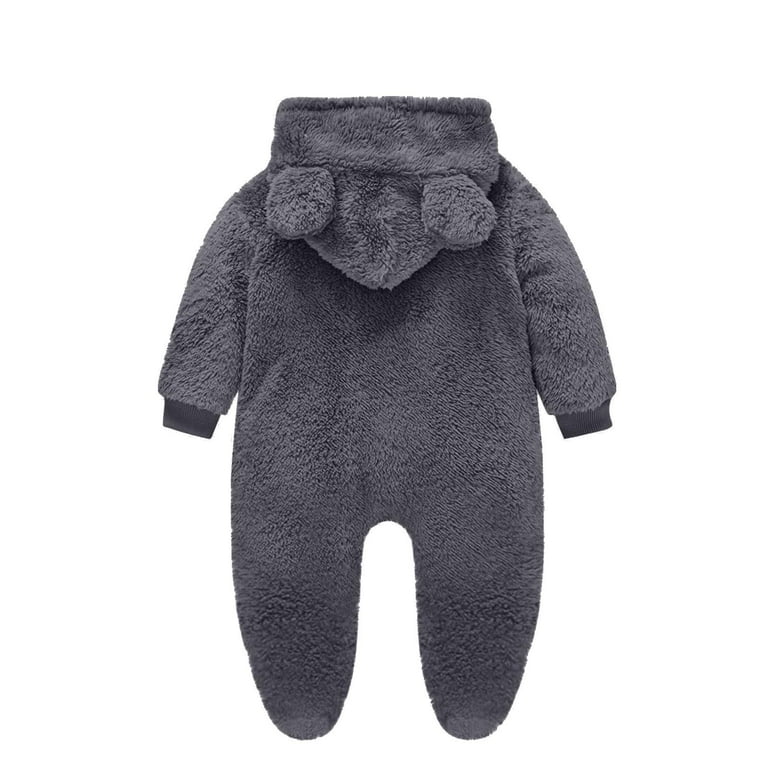bbymog Baby Girl Winter Clothes Fleece Warm Baby Snowsuit Long