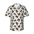 thumbnail image 2 of Yiaed Bulldog Sunglasses Face Print Hawaiian Shirt for Men Short Sleeve Button Down Shirts Beach Shirts for Men-3X-Large, 2 of 5