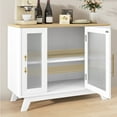 thumbnail image 4 of Luku Buffet Storage Cabinet with Fluted Glass Doors - 36" Modern Sideboard for Dining and Living Room, 4 of 9