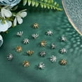 thumbnail image 2 of Flower Prong Spacer Beads for Earrings Bracelets & Necklaces, Brass (60 Pack), 2 of 6