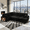 Black, variant on Gewnee 117 inch Sectional Sofa with Pull Out Bed,U-Shaped Modular Sectional with Storage,Cloud Couch for Living Room,Family Room & Apartment,Black