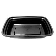 24 oz. Black Rectangular Microwaveable Food Take-Out Containers w/Lid ( pack of 25 )