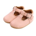 thumbnail image 3 of EYIIYE 0-18M Baby Girl Leather Anti-Slip Soft Sole Shoes, 3 of 7