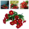 thumbnail image 2 of Artificial Daisies Flowers Bouquet, Realistic Fake Plastic Daisies for Home Decor Window Box Cemetery Memorial, Indoor Outdoor Table Centerpieces, 13.4X5.9In (1Pcs) Red, 2 of 9