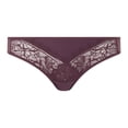 thumbnail image 1 of FEMILET calzoncillos de mujer - Toque floral, encaje floral, material de malla opaco Púrpura XL (X-Large), 1 of 3