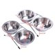 thumbnail image 5 of Juego de cuencos dobles pequeños de acero inoxidable para comida y agua de cachorros, 5 of 5