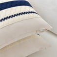 thumbnail image 3 of Fancy Homi Set of 2 Navy Blue Decorative Throw Pillow Covers 16x16 inch for Couch Bed Sofa Living Room Office, Aesthetic Modern Organic Farmhouse Home Decor, Soft Cotton Woven Textured Cushion Case, 3 of 7