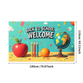 thumbnail image 3 of Colorful Back to School Welcome Banner with Apple Basketball Pencils Globe Elements Backdrop Party Decorations for School Events Classroom Decor First Day of School Celebrations, 3 of 4
