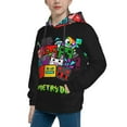 thumbnail image 2 of Geometry Dash Kids' Hoodie 3d Print Sweatshirt Soft Pullover Hooded With Big Pockets Fans Gifts For Boys Or Girls Small, 2 of 7