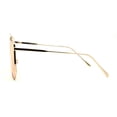thumbnail image 4 of SA106 Retro Shield Oceanic Lens Oversize Flat Top Metal Sunglasses Gold Yellow Orange, 4 of 4