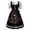 Black, variant on Women's Printed Apron Elegant Dirndl Dress â Women's Dresses Two Piece Soft Feel â Elegant Women's Clothing for Oktoberfest Festival Bavarian Parties (S-2XL)