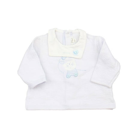 

Pre-owned Babymini for Catimini Boys Blue | White Long Sleeve Shirt size: 6 Months
