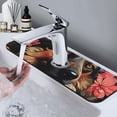 thumbnail image 7 of Sikiie Colorful Flower German Shepherd Splash Guard for Sink Faucet-1 PC Super Absorbent Fast Drying Mat Sink Gadgets-Splash Guard for Kitchen, Sink Mat, 7 of 7
