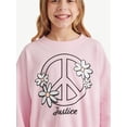 thumbnail image 3 of Justice Girls Fleece Crew Neck Sweatshirt, Sizes XS - XLP, 3 of 7