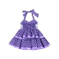 thumbnail image 3 of Cotton-Blend Fishing for Polka Dots Halter Dress for Toddlers and Girls (Purple, 7/8), 3 of 4