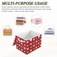 thumbnail image 7 of Valentine Red Checkerboard with White Hearts Foldable Storage Bins with Lids Handles Collapsible Storage Containers Tote Boxes 16.5 x 12.6 x 11.8 inches, 7 of 7