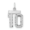 thumbnail image 1 of FB Jewels Sterling Silver Rhodium-plated Small #10 Charm, 1 of 1