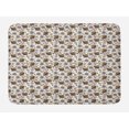 thumbnail image 1 of Dia De Los Muertos Bath Mat, Mexican Themed Pattern with Sugar Skulls Flowers and Maracas, Plush Bathroom Decor Mat with Non Slip Backing, 29.5" X 17.5", White and Multicolor, by Ambesonne, 1 of 2