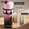 thumbnail image 4 of Sidagar 24 oz Gift Travel Mug for Women and Couples Stainless Steel Double-Walled Tumbler with Straw Lid, Pink, 4 of 9