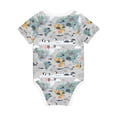 thumbnail image 2 of Rocae The World Map with Cartoon Animals for Baby Climbing Clothes Soft Baby Romper for Active Infants Comfortable and Breathable Crawling Jumpsuit Unisex Baby Outfit 12 Months, 2 of 8