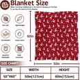 thumbnail image 6 of Christmas Reindeer Throw Blanket 50x60 Inch Merry Christmas Red Blankets Soft Lightweight Cozy Plush Blanket for Holiday Xmas Christmas Decor Gifts, 6 of 6