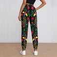 thumbnail image 3 of Women's Sweatpants, Mexican Flower 2 Baggy Sweatpants Joggers for Women, Fall Outfits for Women 2024 Lounge Yoga Athletic Workout Pants with Pockets, 3 of 7