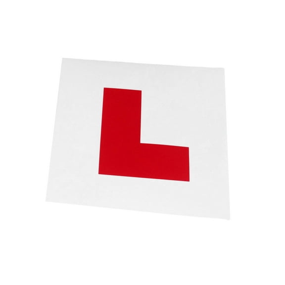 UNTERING Car Self Adhesive Sticker for Learner New Driver Sign Plate Waterproof L Letter Shape Stickers Protect Car Paint